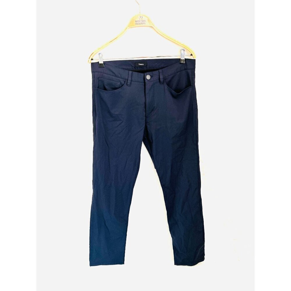 Theory Jogger Pants Blue Gray 5 Pocket Trousers Size 33
